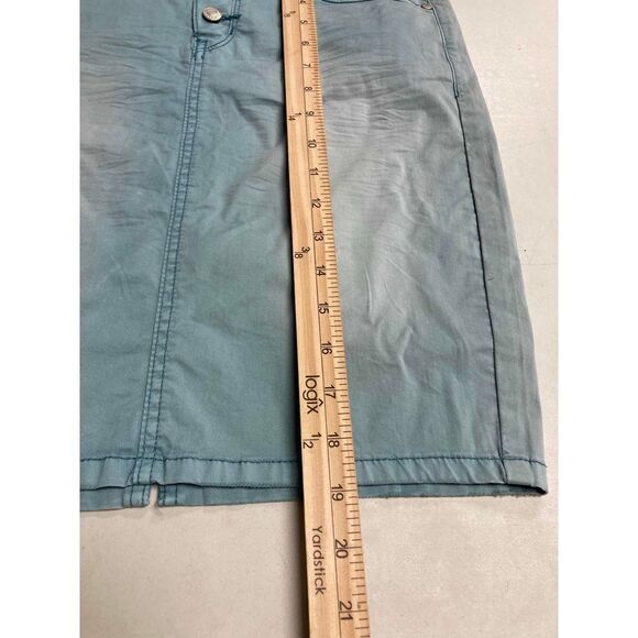 ESQUALO WOMEN’s Distressed Pencil Skirt size 6 Bluegreen - Picture 3 of 9